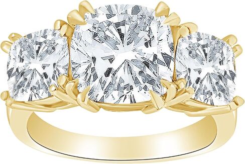 0.5 to 3 Carat Three Stone GIA Certified Round Natural Diamond Engagement Ring 14K Yellow Gold (D-E Color VS1-VS2 Luxury Collection) in Saudi Arabia
