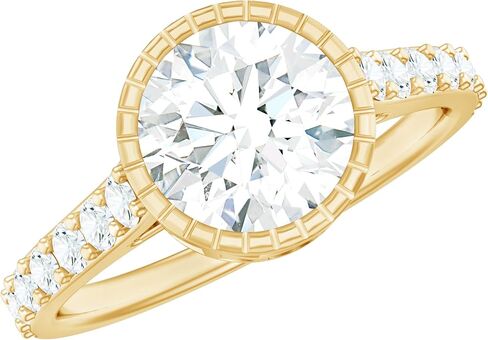 معتمد 2CT مختبر مديّم ميدان خاتم الخطوبة ، جودة EF-VS ، حلقة 8 مم من الماس Solitaire (مثالي للهدية) in Saudi Arabia