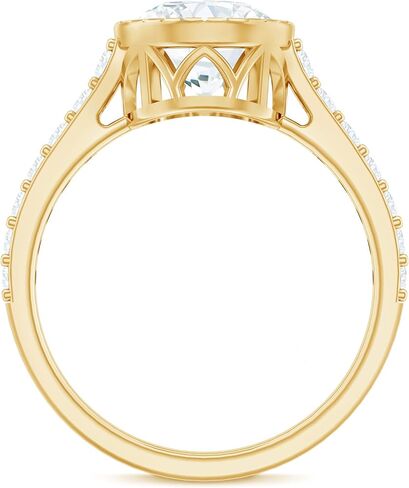 معتمد 2CT مختبر مديّم ميدان خاتم الخطوبة ، جودة EF-VS ، حلقة 8 مم من الماس Solitaire (مثالي للهدية) in Saudi Arabia