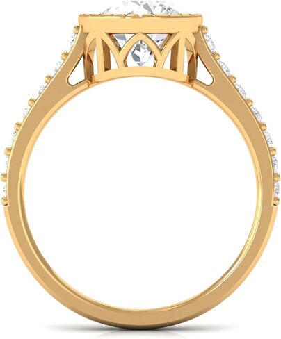 معتمد 2CT مختبر مديّم ميدان خاتم الخطوبة ، جودة EF-VS ، حلقة 8 مم من الماس Solitaire (مثالي للهدية) in Saudi Arabia