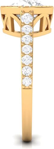 معتمد 2CT مختبر مديّم ميدان خاتم الخطوبة ، جودة EF-VS ، حلقة 8 مم من الماس Solitaire (مثالي للهدية) in Saudi Arabia
