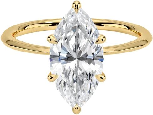 1.5/2/2.5/3 CT Marquise Cut Engagement Ring for Women Moissanite Diamond Ring Solitaire Anniversary Promise Gift Her 925 Silver 10K/14K/18K Solid Gold Bridal Wedding Ring in Kuwait