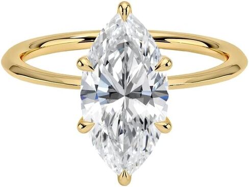 1.5/2/2.5/3 CT Marquise Cut Engagement Ring for Women Moissanite Diamond Ring Solitaire Anniversary Promise Gift Her 925 Silver 10K/14K/18K Solid Gold Bridal Wedding Ring in Kuwait
