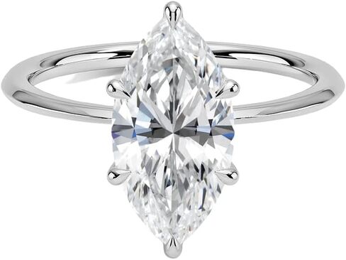 1.5/2/2.5/3 CT Marquise Cut Engagement Ring for Women Moissanite Diamond Ring Solitaire Anniversary Promise Gift Her 925 Silver 10K/14K/18K Solid Gold Bridal Wedding Ring in Kuwait