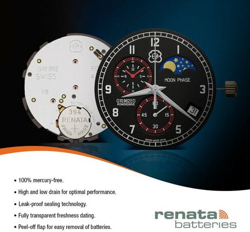 بطاريات Renata 315 SR716SW - 1.55 فولت أكسيد الفضة 315 بطارية ساعة (عدد 2) in Saudi Arabia
