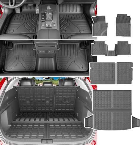 Powoq Cargo Mat متوافق مع 2023 2024 2025 Mazda CX-50 Trunk Mat Cargo Cargo Liner TPE Planer Presentive for 2023 2024 2025 Mazda CX50 Accessories (Trunk Mat+Backrest Liner) in Saudi Arabia