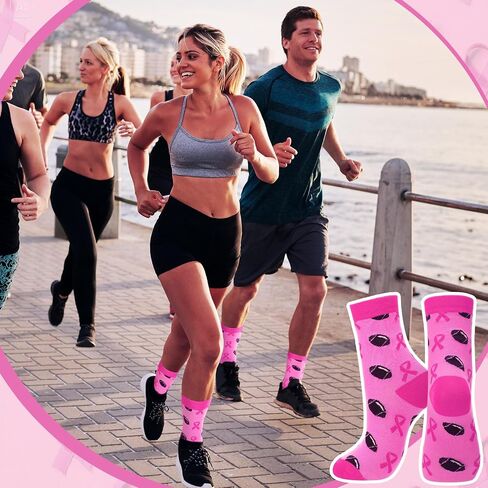 Haysandy 24 أزواج الجوارب الوعي بسرطان الثدي الجوارب الجوارب الناعمة الوردي الشريط لكرة القدم للنساء لعبة الكرة الطائرة للكرة الطائرة الرياضية in Saudi Arabia