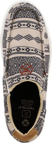 Twisted X Women's Hooey Loper Slip-On Shoes - Cool and Casual Hooey Shoes with Fashionable Textile Fabric Design - Features ecoTweed Lining and Blended Rice Husk Outsole, Black & Yellow Multi, 8 M in Saudi Arabia