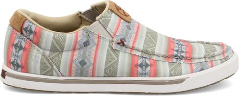 Twisted X Women's Hooey Loper Slip-On Shoes - Cool and Casual Hooey Shoes with Fashionable Textile Fabric Design - Features ecoTweed Lining and Blended Rice Husk Outsole, Black & Yellow Multi, 8 M in Saudi Arabia
