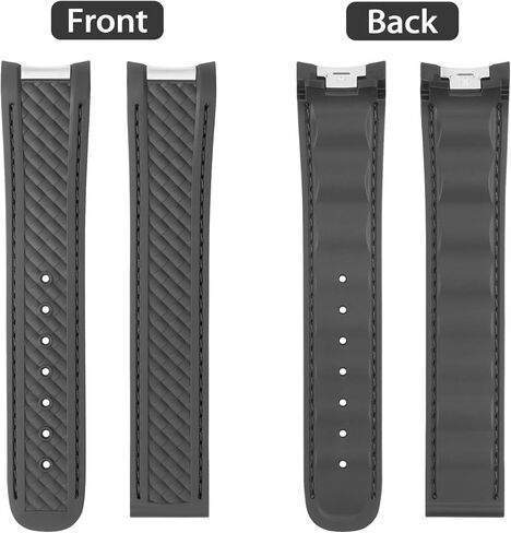 Watch Band Compatible with Omega Seamaster 300 AT150 Aqua Terra 8900 Curved End Steel Buckle, Soft Silicone Rubber Replacement Wrist Strap for Omega Seamaster Series Watch Straps in Kuwait