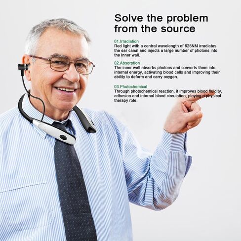 جهاز العلاج بالضوء الأحمر للأذنين والأنف-USB المحمولة معلقة 2 في -1--1 650 نيوتن متر مكالمات أذن حمراء أذن مع غطاء سيليكون قناة الأذن وأكمام الأنف ، وتخفيف الألم ، ودعم طنين in Kuwait