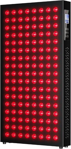 Red Light Therapy,Dual Chip Clinical Grade LED Device with LCD Display Timer Near-Infrared Light 630nm 660nm 810nm 830nm 850nm,Ideal for Face,Body,Pain Relief,Skin Health (Black, 60) in Saudi Arabia
