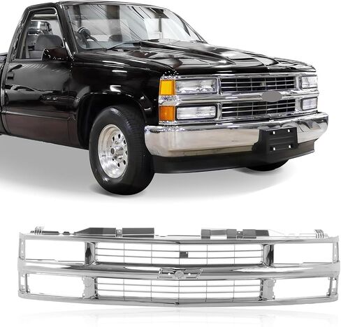 Front Grille Grill Black With Dual Headlight Type Compatible With 1994-2000 Chevrolet C/K 1500 2500 3500 Blazer Tahoe GM1200239 15981092 in Saudi Arabia