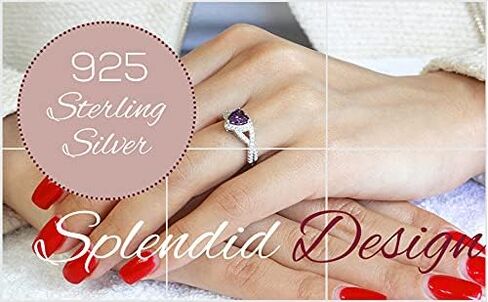 Zirconia Zirconia Infinity Heart Promise Ring Sternling Silver (يأتي في in Kuwait