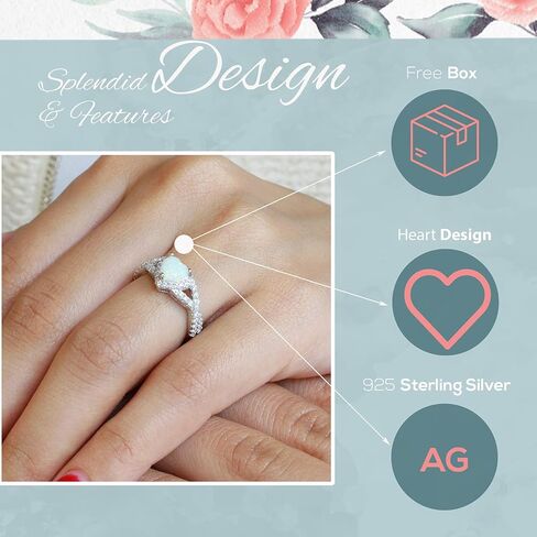 Zirconia Zirconia Infinity Heart Promise Ring Sternling Silver (يأتي في in Kuwait