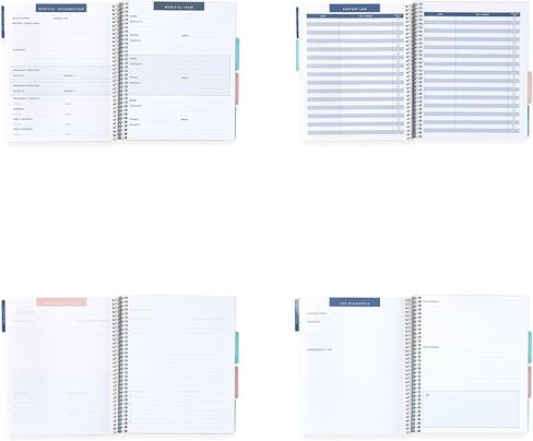 Erin Condren 7" x 9" Spiral Coiled Notebook - Medical Treatment Planner - Prompted Notebook - Features Tabbed Sections, Surgery Prep, Questions for Doctors, 160 Pages, 80 Sheets in Saudi Arabia