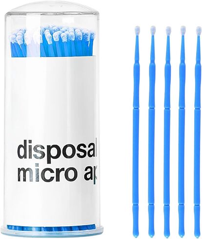100PCS Touch Up Paint Brushes, 1.5mm Disposable Micro Applicators for Automotive Paint Chip Repair, Mini Paint Repair Brush for Vehicle Detailing, Stone Chips, Scratches (Blue) in Saudi Arabia