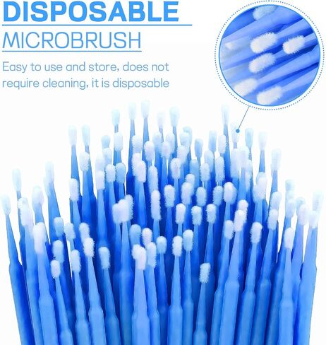 100PCS Touch Up Paint Brushes, 1.5mm Disposable Micro Applicators for Automotive Paint Chip Repair, Mini Paint Repair Brush for Vehicle Detailing, Stone Chips, Scratches (Blue) in Saudi Arabia