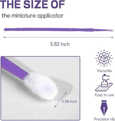100PCS Touch Up Paint Brushes, 1.5mm Disposable Micro Applicators for Automotive Paint Chip Repair, Mini Paint Repair Brush for Vehicle Detailing, Stone Chips, Scratches (Blue) in Saudi Arabia