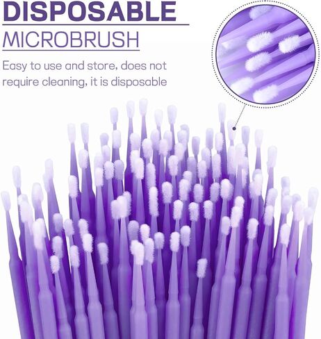100PCS Touch Up Paint Brushes, 1.5mm Disposable Micro Applicators for Automotive Paint Chip Repair, Mini Paint Repair Brush for Vehicle Detailing, Stone Chips, Scratches (Blue) in Saudi Arabia