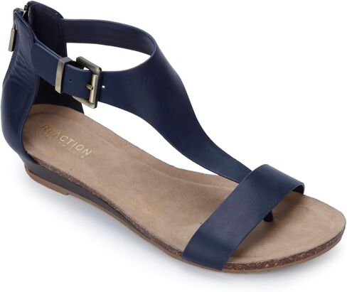 Kenneth Cole REACTION Women's Great Gal T-Strap Wedge Sandal, Black Patent, 9 M US in Saudi Arabia