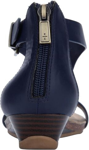 Kenneth Cole REACTION Women's Great Gal T-Strap Wedge Sandal, Black Patent, 9 M US in Saudi Arabia