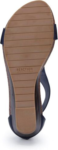 Kenneth Cole REACTION Women's Great Gal T-Strap Wedge Sandal, Black Patent, 9 M US in Saudi Arabia