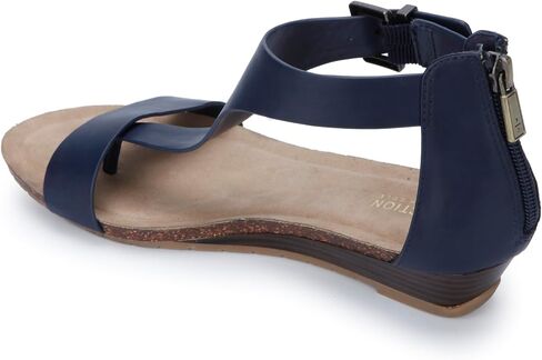 Kenneth Cole REACTION Women's Great Gal T-Strap Wedge Sandal, Black Patent, 9 M US in Saudi Arabia