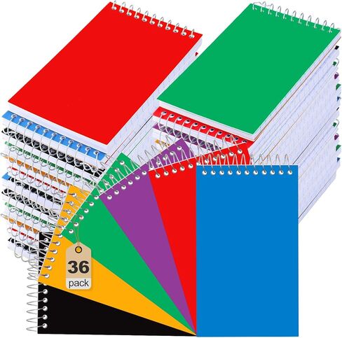 50 Pcs Small Pocket Notebook 3 x 5 Inch Mini Memo Note Pads Small College Ruled Paper Book for School Office Home Supplies, 75 Sheets/Pad, 5 Assorted Colors (Rainbow) in Kuwait