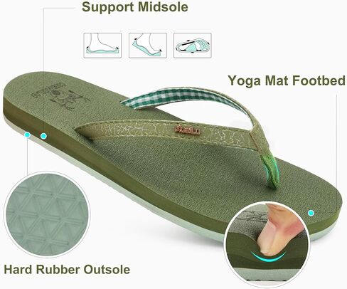 KuaiLu Womens Arch Support Flip Flops Comfortable Yoga Mat Slip on Summer Beach Walking Thong Cushion Sandals in Saudi Arabia