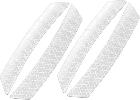 4PCS Car Reflective Trim Side Marker Stickers, Side Reflectors for Car, Anti-Collision Automatic Bumper Fender Stickers, Auto Exterior Accessories Reflector Guard Fit Cars (Green, 4PCS) in Saudi Arabia