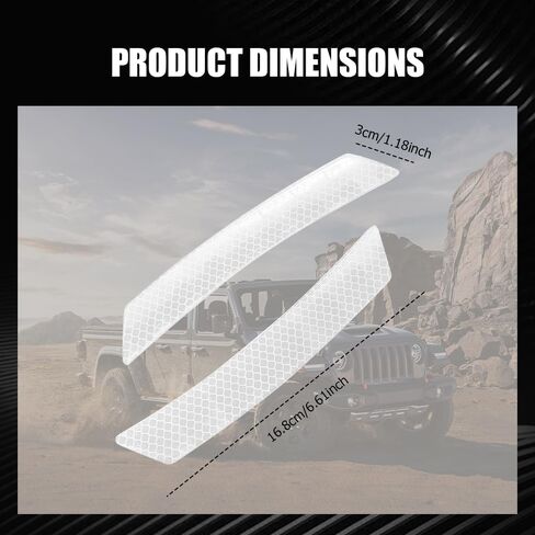 4PCS Car Reflective Trim Side Marker Stickers, Side Reflectors for Car, Anti-Collision Automatic Bumper Fender Stickers, Auto Exterior Accessories Reflector Guard Fit Cars (Green, 4PCS) in Saudi Arabia