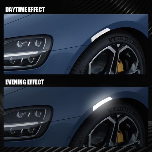 4PCS Car Reflective Trim Side Marker Stickers, Side Reflectors for Car, Anti-Collision Automatic Bumper Fender Stickers, Auto Exterior Accessories Reflector Guard Fit Cars (Green, 4PCS) in Saudi Arabia