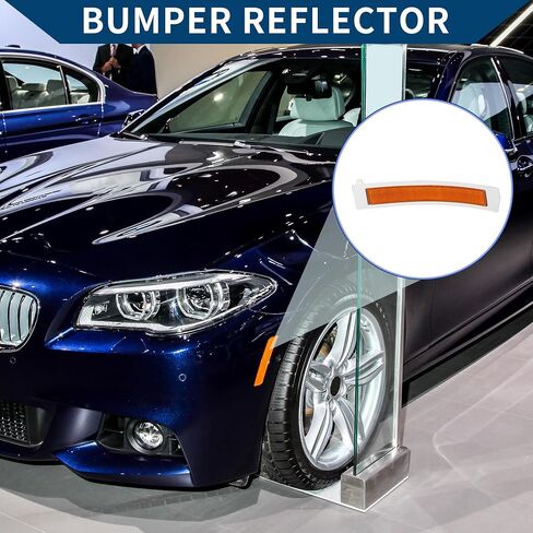 سيارة No.63147199627 عاكس الوفير لـ BMW 535i GT 2010-2017 الأمام الأيسر العاكس العاكس علامة بلاستيك دائمة 1 PCS in Saudi Arabia