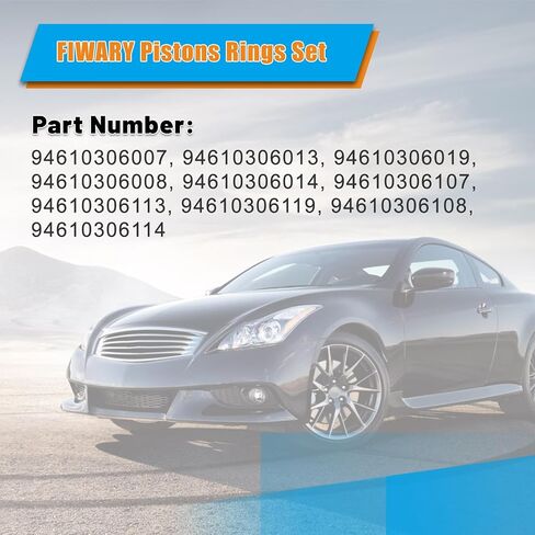 حلقات المكابس التي تم تعيينها ل Porsche Macan Panamera 3.0T V6 2014-2020 OE 94610306007 94610306107 سبيكة مقاومة للحرارة الدقة in Saudi Arabia