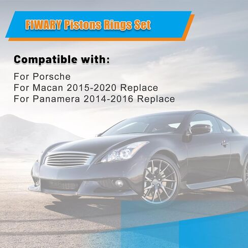 حلقات المكابس التي تم تعيينها ل Porsche Macan Panamera 3.0T V6 2014-2020 OE 94610306007 94610306107 سبيكة مقاومة للحرارة الدقة in Saudi Arabia