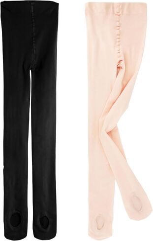 Girls Tights Ballet Dance Tights Students Ultra Soft Pro Convertible Transition Tights for Kids/Women/Toddler in Kuwait