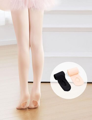 Girls Tights Ballet Dance Tights Students Ultra Soft Pro Convertible Transition Tights for Kids/Women/Toddler in Kuwait
