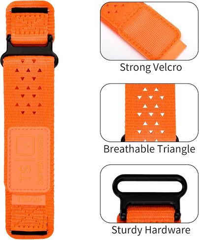 TStrap Nylon Sport Watch Band - Black Quick Release Watch Straps for Men Women - Athletic Military Smart Watch Bracelet Replacement - Correa para Reloj Hombre - 18mm 20mm 22mm in Kuwait