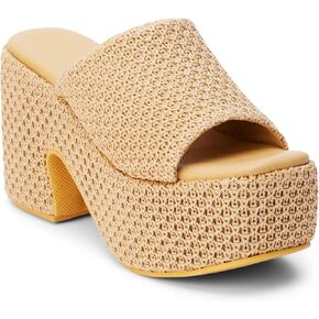 BEACH by Matisse صنادل رياضية كومو بلوك للسيدات بكعب عالٍ كاجوال 3 بوصات فما فوق - بني - مقاس 7 M in Kuwait