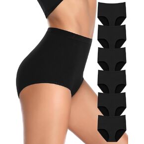 Annenmy High Waisted Panties Women's Cotton Underwear Full Coverage Briefs Soft Breathable Stretch Briefs Regular & Plus Size in Kuwait