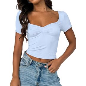 الأكمام القصيرة للسيدات تخرج من أعلى محصول مثير قميص لطيف قميص حبيبته in Kuwait