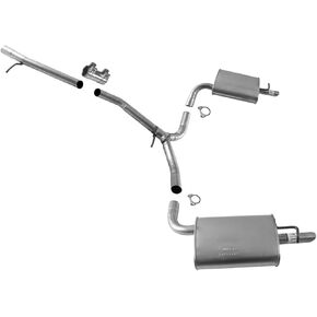 اللحام على y Pipe Dual Home Mufflers لعام 2011-2019 Ford Explorer 2.0L 2.3L 3.5L in Saudi Arabia