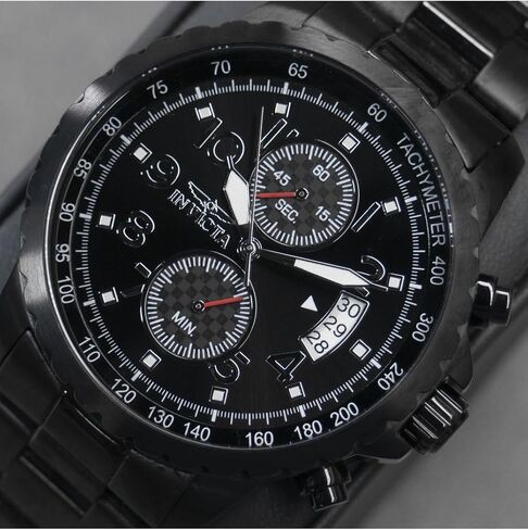 Invicta Men's 13787 Specialty Chronograph Black Dial Black Ion-Plated Stainless Steel Watch in Saudi Arabia