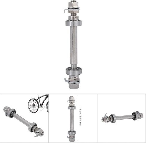 Bicycle Wheel Hub Axle Bike Parts Front Rear Axle Solid Shaft Kit Replacement Bicycle Accessories for Mountain Bike Front Rear(Front) in Saudi Arabia