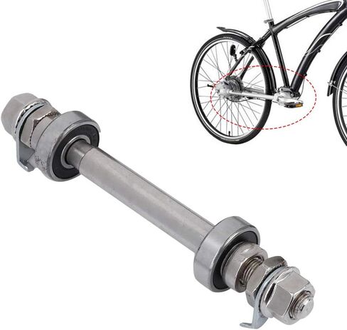 Bicycle Wheel Hub Axle Bike Parts Front Rear Axle Solid Shaft Kit Replacement Bicycle Accessories for Mountain Bike Front Rear(Front) in Saudi Arabia