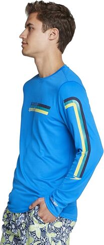 Speedo Men's Uv Swim Shirt Graphic Long Sleeve Tee (White, XX-Large) in Saudi Arabia