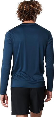 Speedo Men's Uv Swim Shirt Graphic Long Sleeve Tee (White, XX-Large) in Saudi Arabia