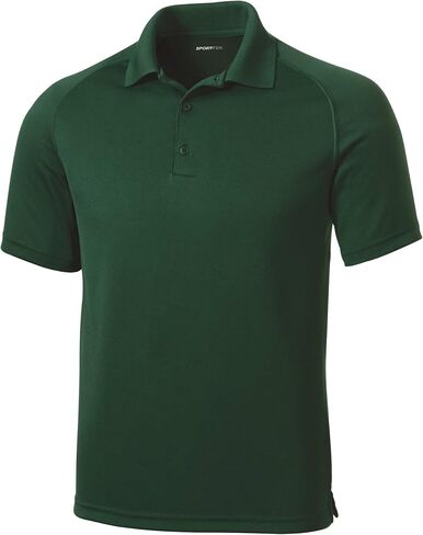 Sport-Tek للجنسين منطقة الجافة Raglan Polo | قميص قصير الأكمام القصير للرجال والنساء ، قمة للعمل والتنس والغولف in Saudi Arabia