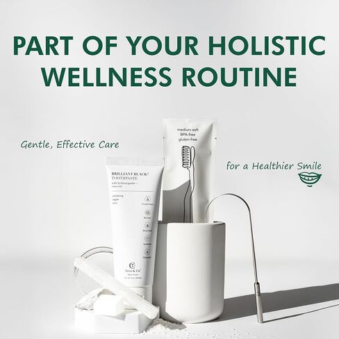 Brilliant Hydroxyapatite Charcoal Toothpaste for Whitening Teeth– Natural Vegan Sensitive in Saudi Arabia